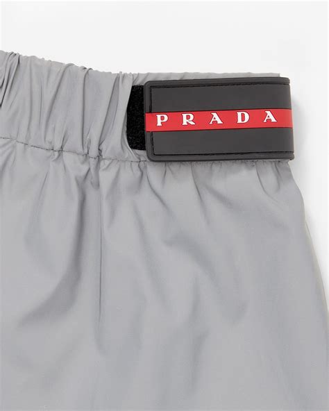 prada grey nylon track pants|Prada technical pants.